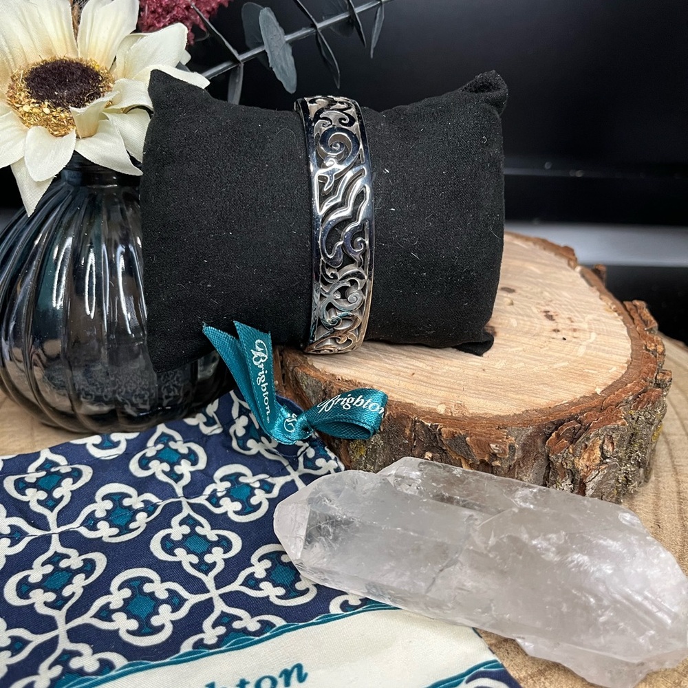 Brighton Intricate Silver Cuff Bracelet AS IS - Picture 2 of 9